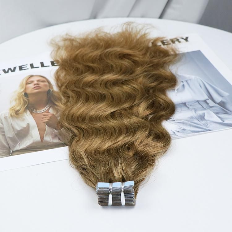 Tape in Hair Extention Natural 100% Human Ombre Tape Hair, European Blond Tape Hair Extensions
