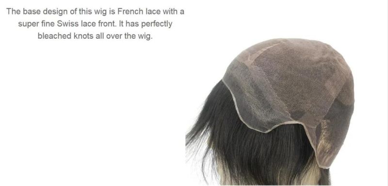 Not Noticeable Quality Men′s Wigs Full Lace Base - Long Durbality & Highly Breathable