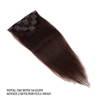 Brazilian Hair Extension Body Wave Clip in Human Hair Extension (AV-CH70-16-2)