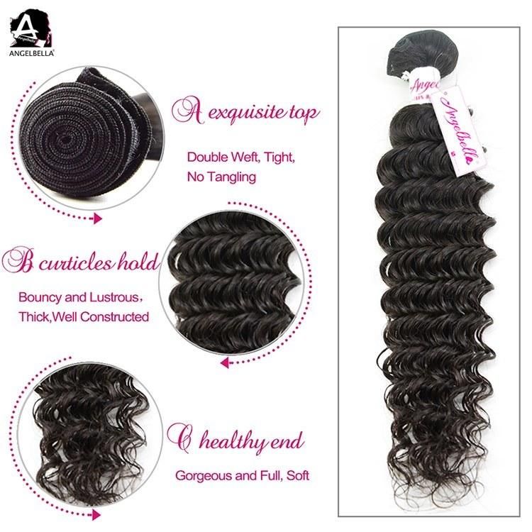 Angelbella 100 Human Hair Wholesale India Raw Virgin Hair with Cuticle Aligned Hair Extensions Bundle Vendor