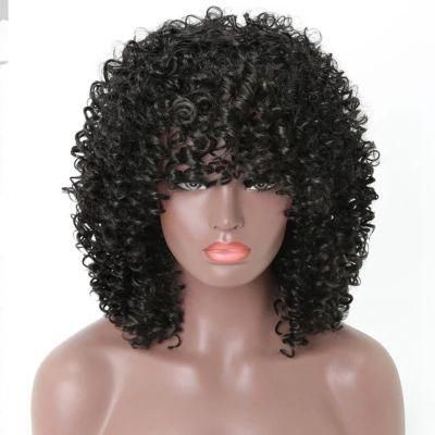 Short Bob Wigs Afro Kinky Curly Wig for Women Brazilian Black Natural Hair Front Lace 4X4 Closure 16 Inches
