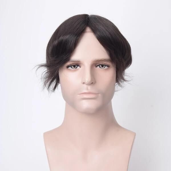 Popular Hair Replacement for Men Supplier French Lace with PU Coating at Sides and Back