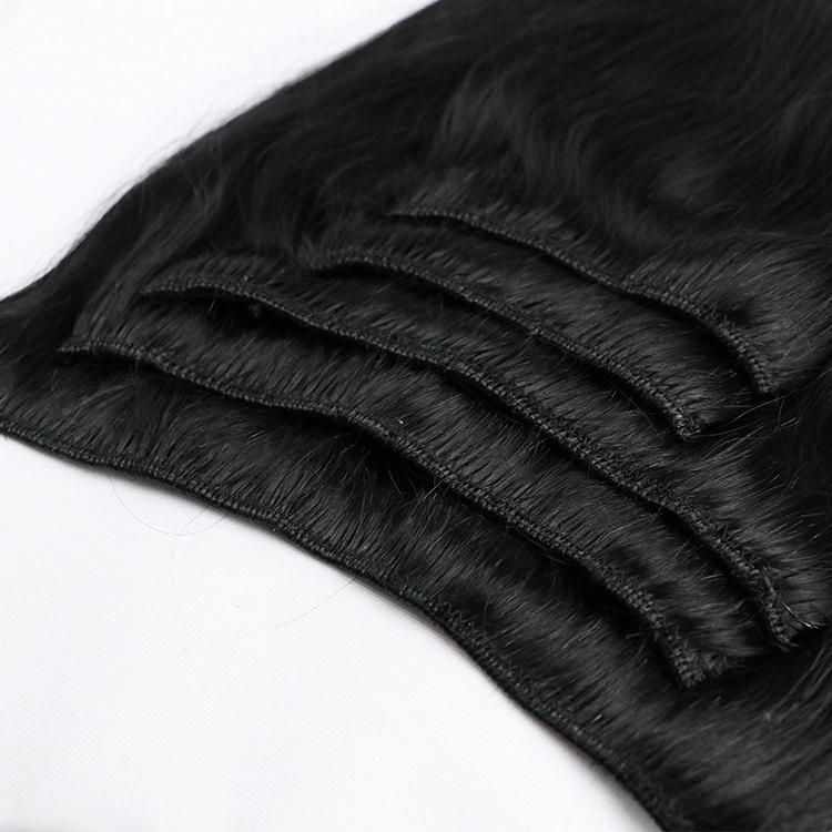 5PCS/Set 14 Clips Wholesale Human Hair Raw Remy Cuticle Clip Hair Extensions