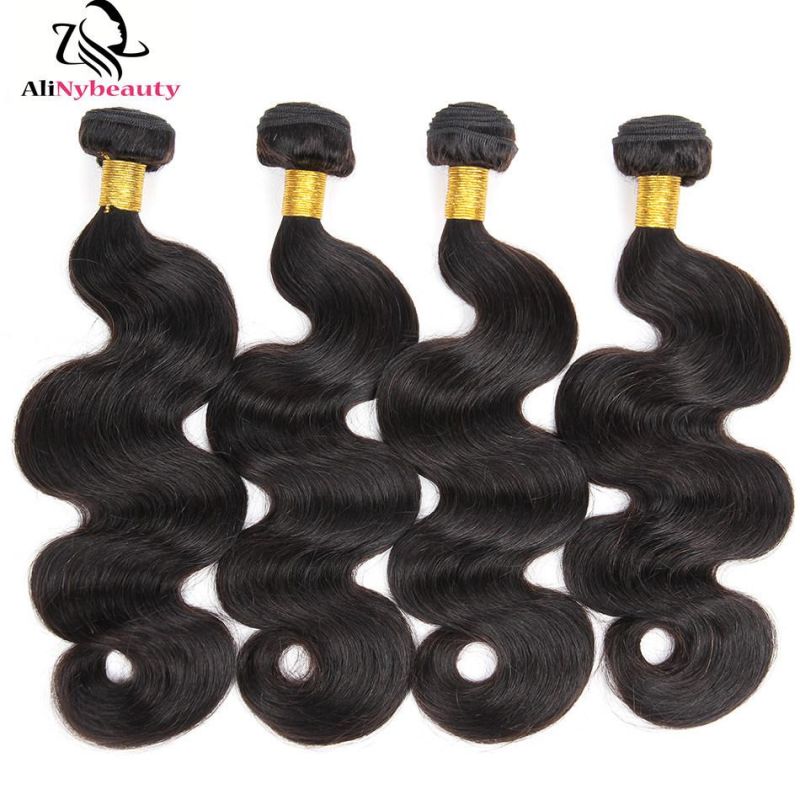 Remy Hair Body Wave 4*4 Lace Frontal Closure with Bundles