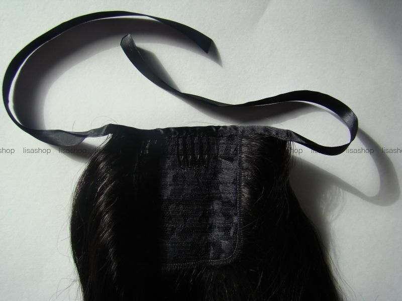 Human Hair Weft Extensions Human Hair Extensions 18" Human Hair Ponytail Extension