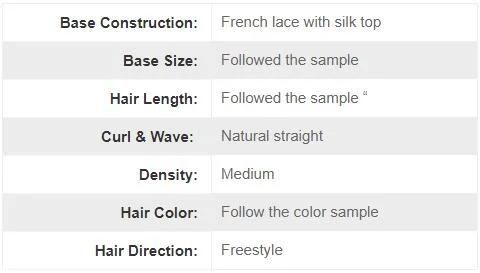 Lw5555 French Lace with Silk Top Natural Hair Wigs for Women