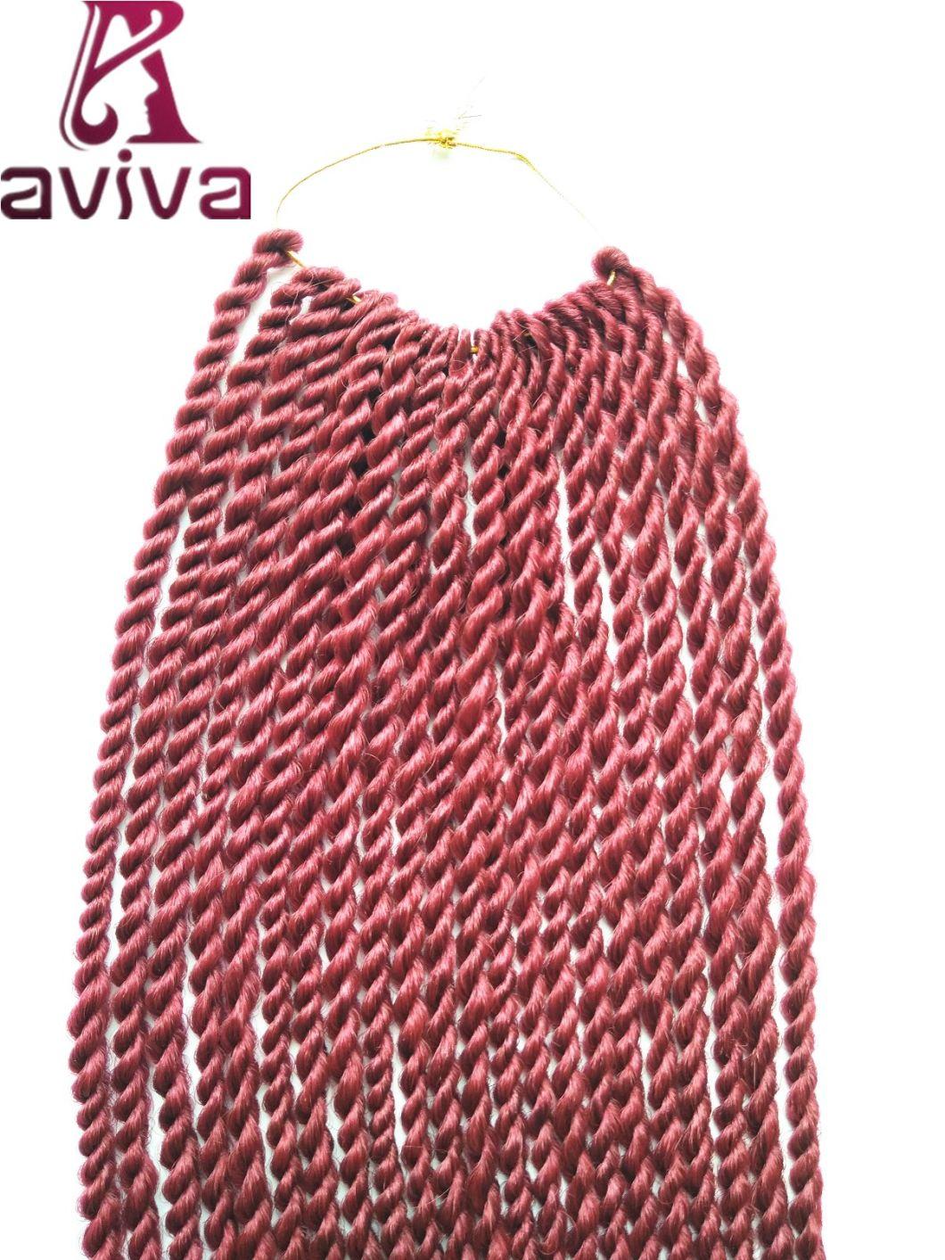 24 Inch Synthetic Hair Kanekalon Twist Braiding Hair Extensions 22strands/Piece #350 Flame Resistant Crochet Hair Braids
