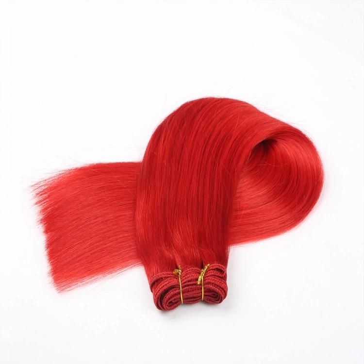 Kbeth Red Human Hair Bulk Straight Remy Fashion Sexy Black Women Accessories Custom Remy Virgin Brazilian Factory Supply Bulk Hair for American Ladies