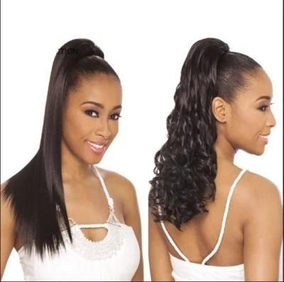 Kbeth 2021 New Fashion Virgin Ponytails Brazilian 12A Hair Ponytails Wholesale Ponytail Human 22inch Long Hair Extensions for Black Women