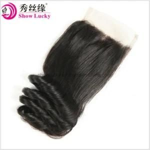 Hot Sale Brazilian Virgin Human Hair Lace Closure Loose Wave Free/Middle/3 Way Part Top Swiss Closures
