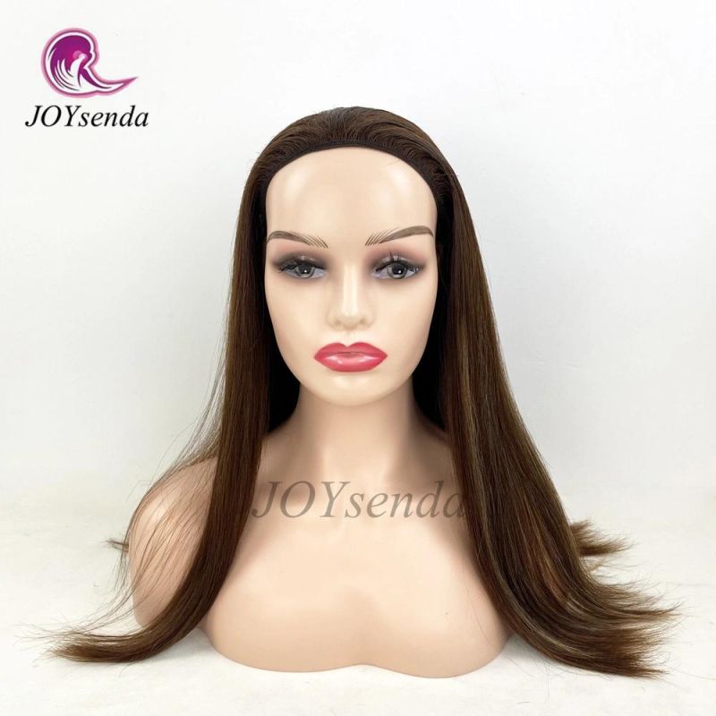 High Quality Medium Brown European Virgin Hair Band Fall Wig/Sheitel for Jewish Women