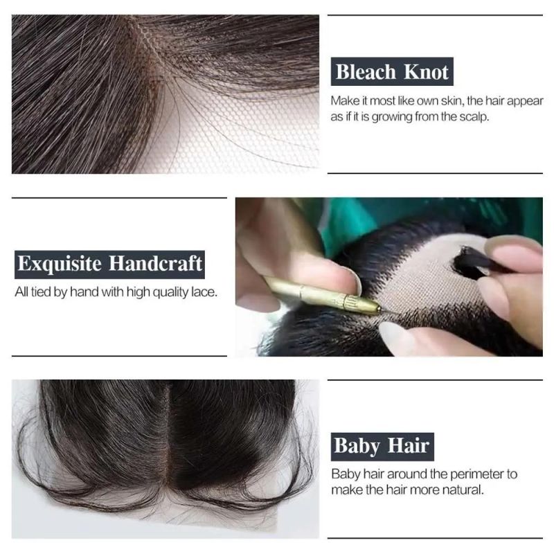 20inch Brazilian Loose Deep Wave Transparent Lace Closure Natural Color Remy Human Hair 4X4 Inch HD Swiss Lace Closure