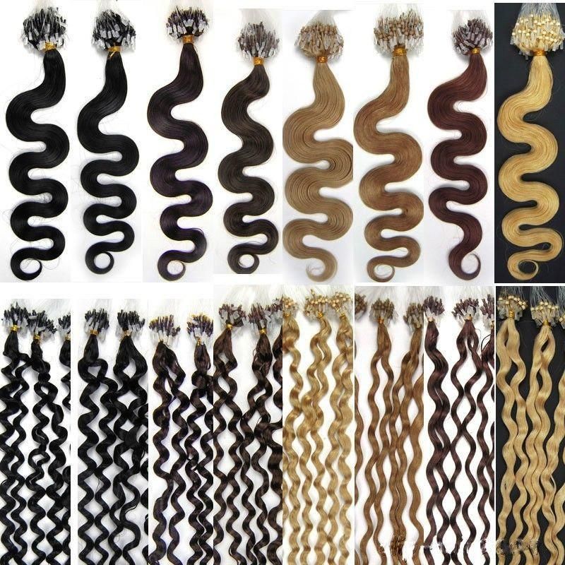 Brazilian Micro Loop Ring Hair Extensions Brazilian Virgin Hair Straight 100g/S Free Shipping Soft Brazilian Hair