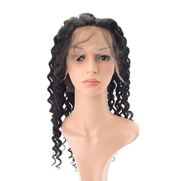 Deep Wave Lace Front Ladies High Quality Black Natural Hair Toupee
