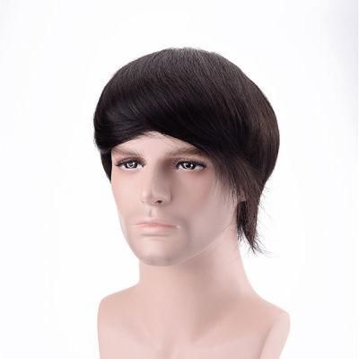 European Hair Dark Brown Thin Skin Natural Hair Toupee