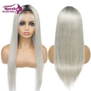 Good Quality 1b Gray Virgin Raw Human Hair Swiss Full Lace Wigs Virgin Hair Wholesale