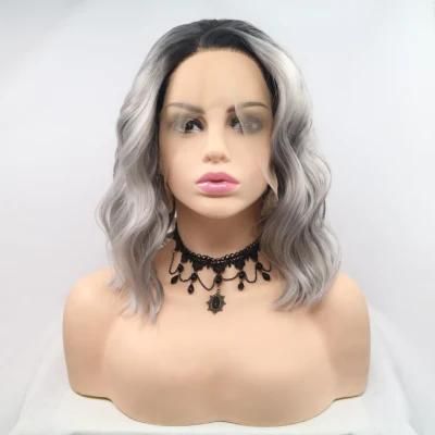 Cheap Wig Packaging Short Ladies Synthetic Frontal Lace Wigs