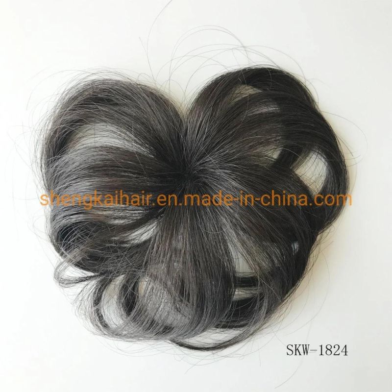 Full Handknotting Human Hair Synthetic Hair Hair Bang Fringe