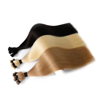 Factory Natural Soft 100% Human Hair Extention Products.