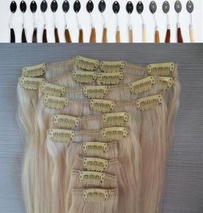Curly Blonde Clip in Hair Extensions Natural Hair Weft