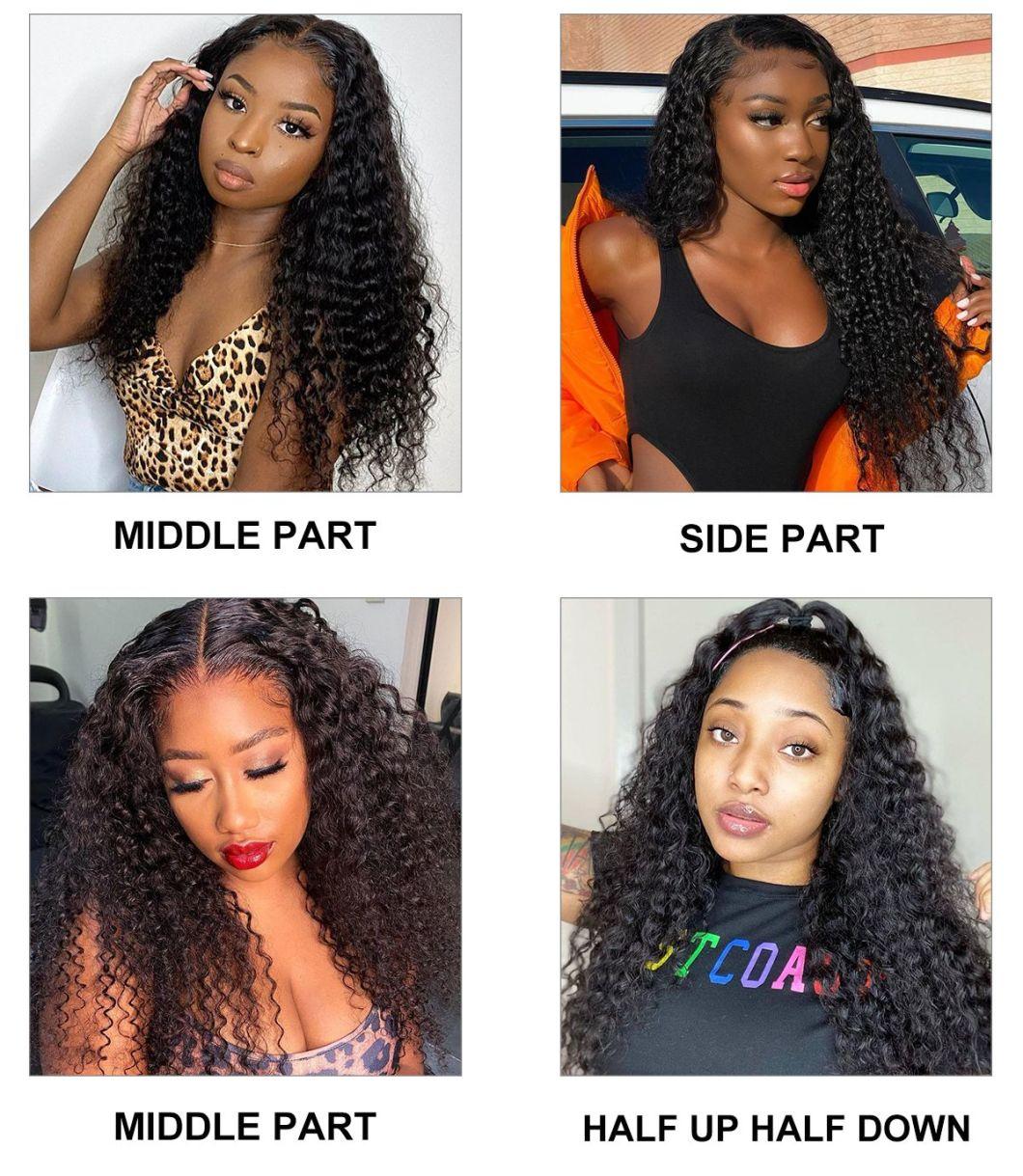 13X4 Lace Front Wigs Deep Wave Curly Pre Plucked Virgin Human Hair Wigs Sale