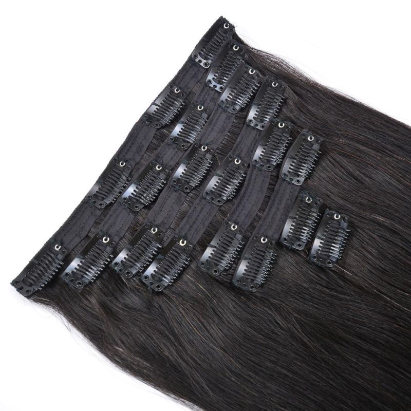 Wholesale 20 Inch Ombre T1b/27 160g Full Head Human Hair Extensions Clip in Human Hair Extensions