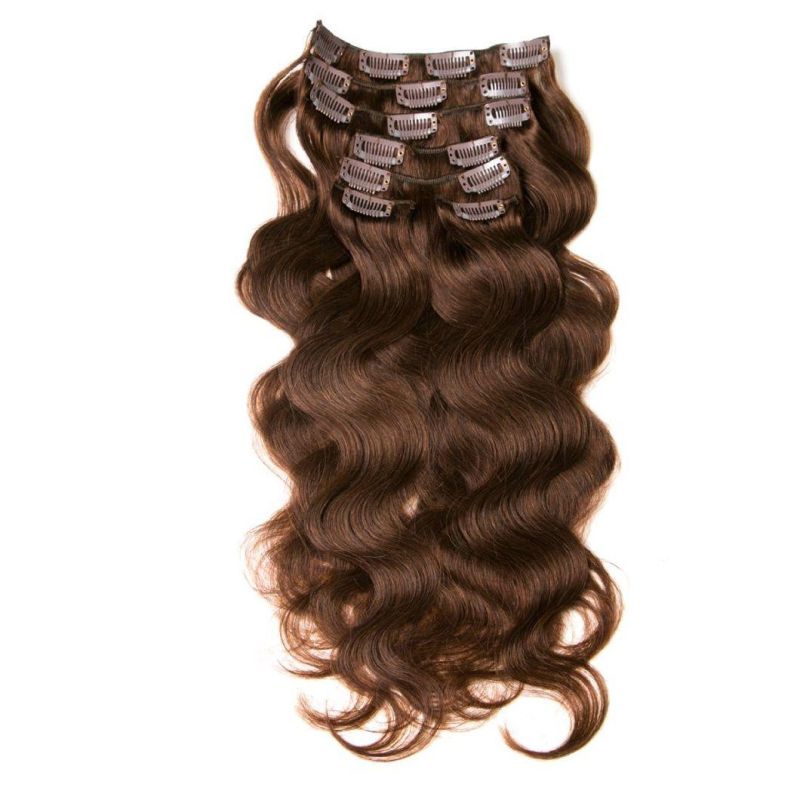 Brazilian Hair Extension Clip in Human Hair Extension Body Wave (AV-CH140-22-4)