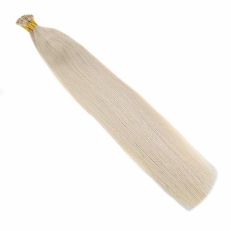 Blonde I Tip Hair Extensions Human Hair, 7A Grade Salon Quality Straight Pre Bonded Thick Human Hair Extensions, 14inch 50g/Pack