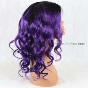 Best Selling Straight Curly Full Lace Front Wigs Body Wave Mixed Color Ombre Human Hair Lace Wig
