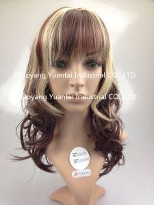 Newest Style Colorful Fashion Synthetic Hair Wig/ Human Hair Silky Feeling