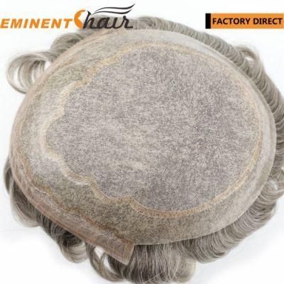 Natural Effect Lace Front Indian Hair Men&prime;s Toupee