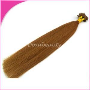 European Double Drawn Human Hair Keratin Hair Extension