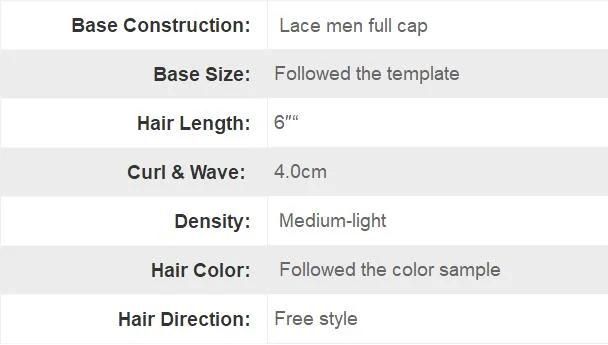 Men′s No. 1 Choice Toupee Lace & PU Combined for Natural Finish Real Human Hair Wigs