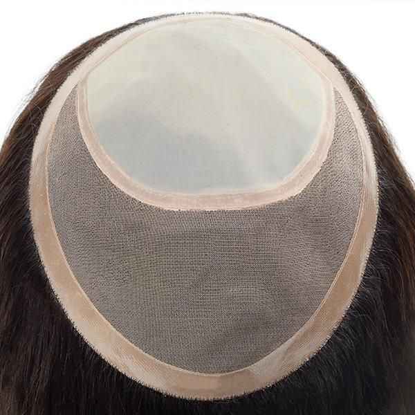 Fine Mono Wig with Silk Top Natural Women Hair Systems