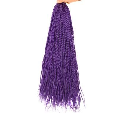 Ombre Purple High Quality Low Temperature Fiber Senegalese Twist Crochet Braiding Hair Extension