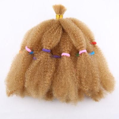 Afro Kinky Curly Bulk Synthetic Hair 14&quot; Crochet Braid Hair for Women Hair
