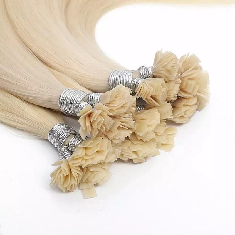 100g 22" Cuticle Aligned Italian Keratin Human Remy Pre Bonded Flat Tip Hair Extensions 1g/Strand Virgin Hair