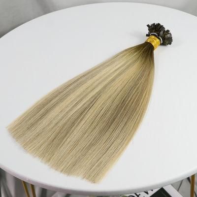 12A Brazilian Cuticle Aligned Keratin Flat Tip Hair Extension Highlight Color