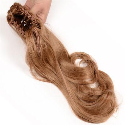 Wholesale Cheap Prices Synthetic 20inch Human Hair Ponytail Extension, Brazilian Hair Clip Ponytail, Brazilian Hair Ponytail