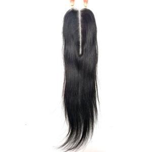 Pre Plucked Brazilian Straight 2X6 Lace Closure Bleached Knots