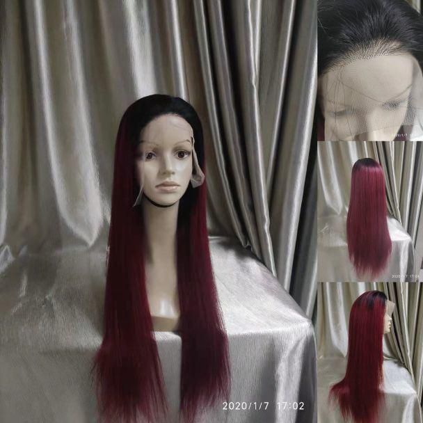 Customized Color Available Ombre Color Human Hair Wigs Lace Frontal Wigs