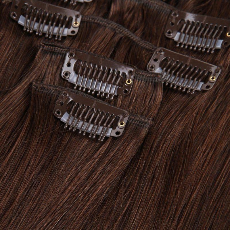 100% Human Hair Brazilian Hair Clip in Hair Extension 7PCS (AV-CHL07-18-2)