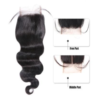 Kbeth 4*4 Lace Frontal Closure From China Factory Custom Accept 8 Inch Remy Brazilian Human Hair Black Ladies Closures Wholesale