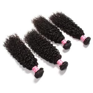 100% Natural Curl Human Hair Afro Kinky Curly Hair Weave with Closure