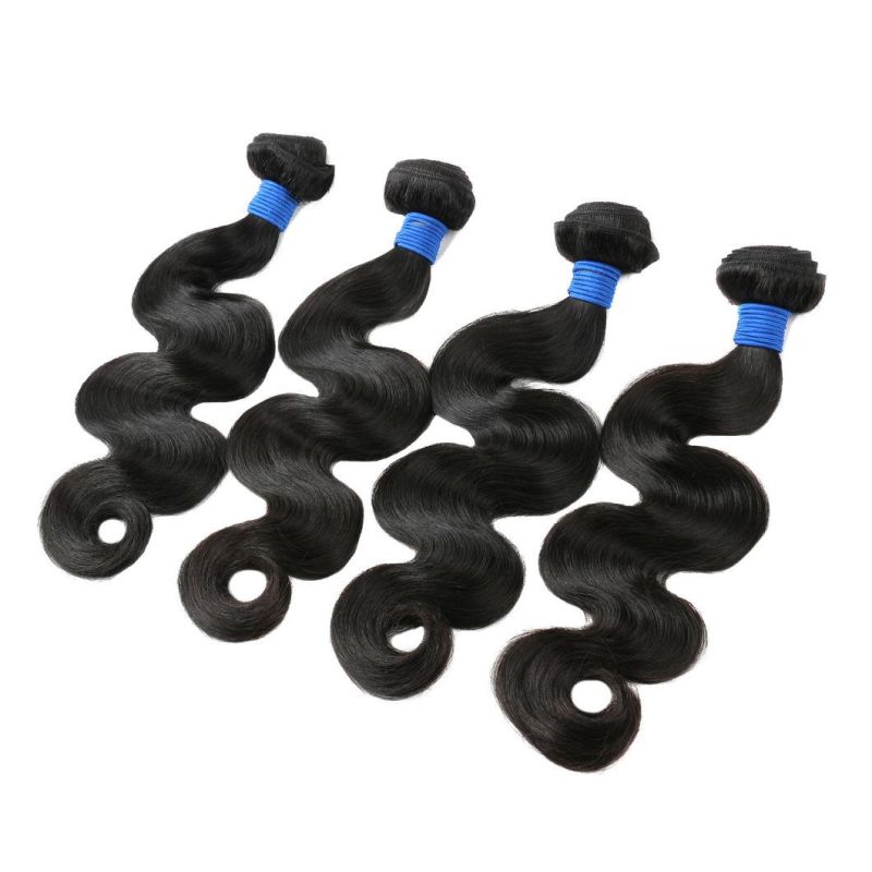100% Unprocessed Virgin Human Hair Factory Price 3+1 3 Bundles Body Weave with Lace Closure
