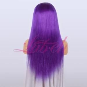 Brazilian High Quality Purple Lace Front Wigs