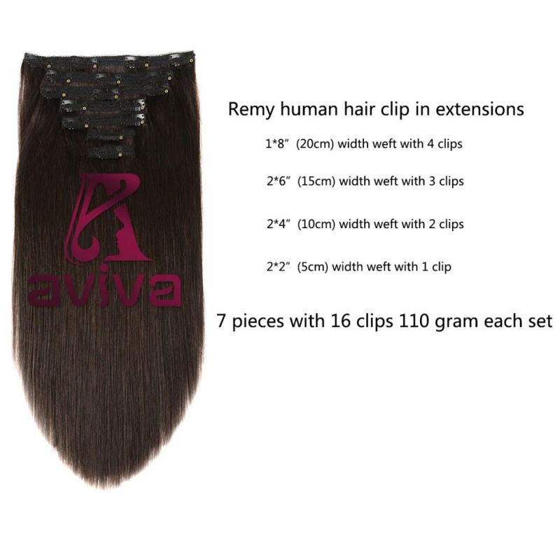 Brazilian Human Hair Extension Clip in Human Hair (AV-CH05)