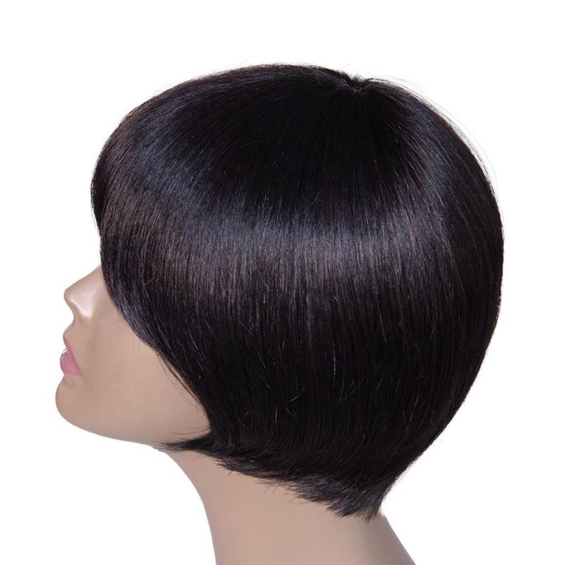 Kbeth Brazilian Human Hair Bob Cut Wigs Short Bob Remy Hair Wigs Machine Made Brazilian Cheap Human Remy Hair Bob Cut Wig 8 Inch