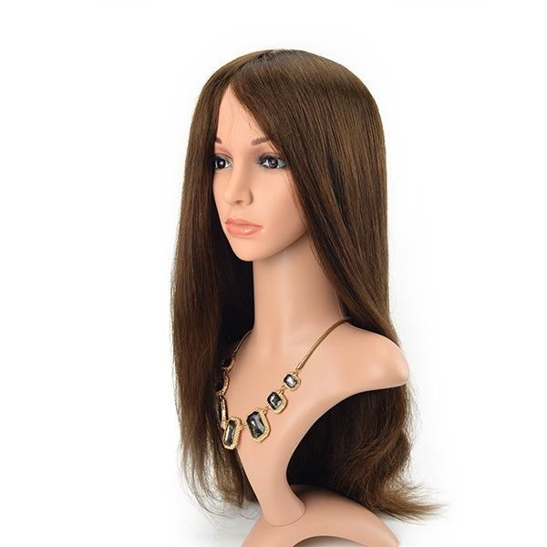 Lw231 Clear PU Around with Fine Mono on Center Human Hair Wig