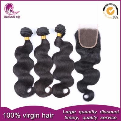 Wholesale 100% Chinese Virgin Hair Weave with Lace Closure